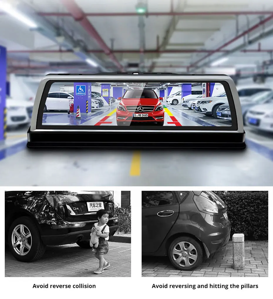 Olysine 360 панорамный 4 канала Видеорегистраторы для автомобилей ADAS WI-FI gps Dash Cam 1" сенсорный экран Android навигации Dashbord Камера диск видео Регистраторы
