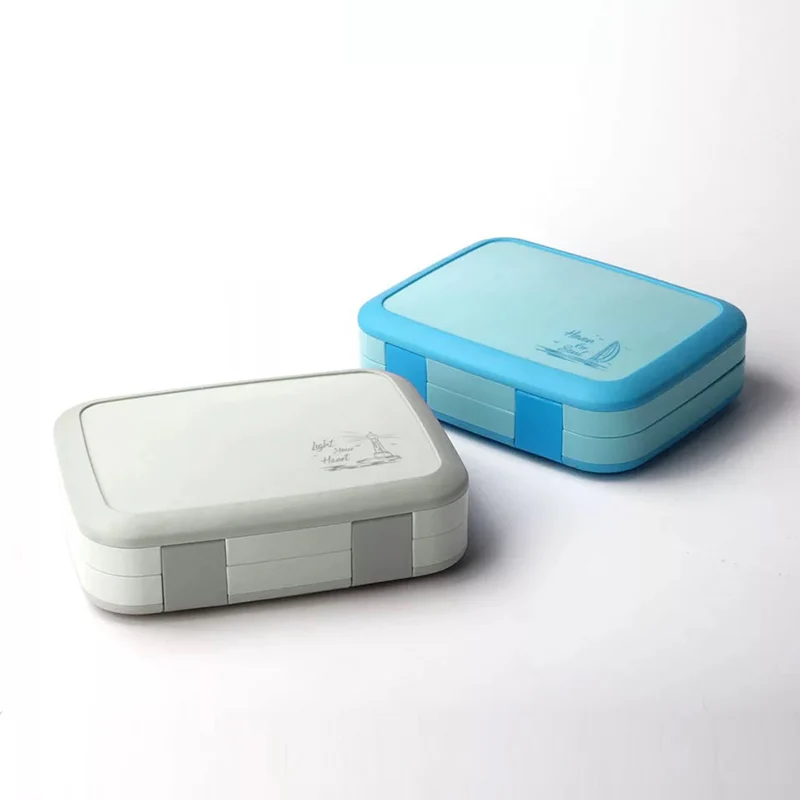 Бесплатный Ланч бокс для детей с отделением Microwavable мультфильм Bento box Герметичный