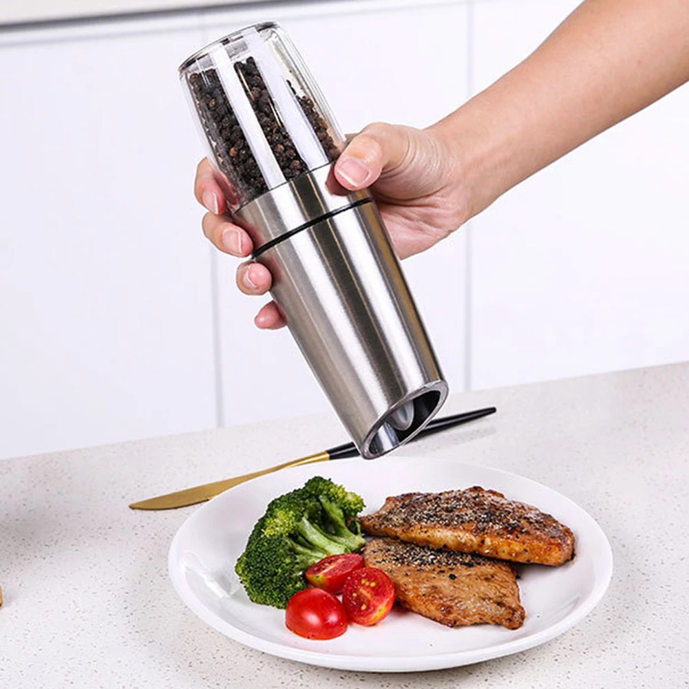 Автоматическая электрическая мельница для перца соль с светодиодный светильник