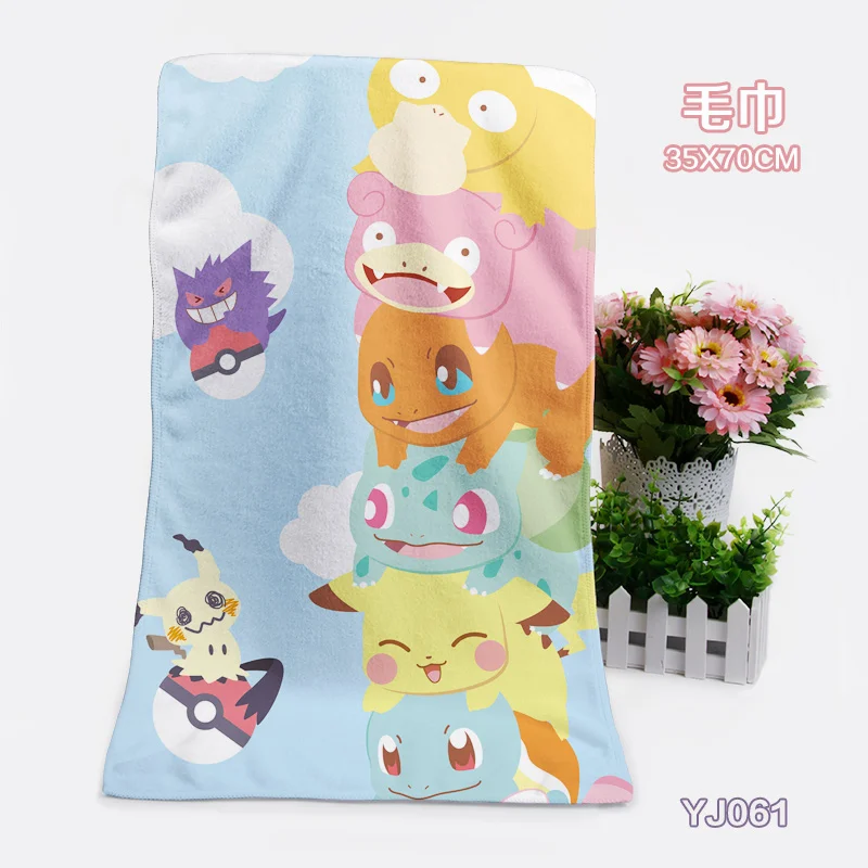 see chart IVYYE 1 шт. Evee Monster Модные индивидуальные аниме банные полотенца s платок мягкое полотенце для лица мультфильм мочалка унисекс Новинка - Цвет: see chart