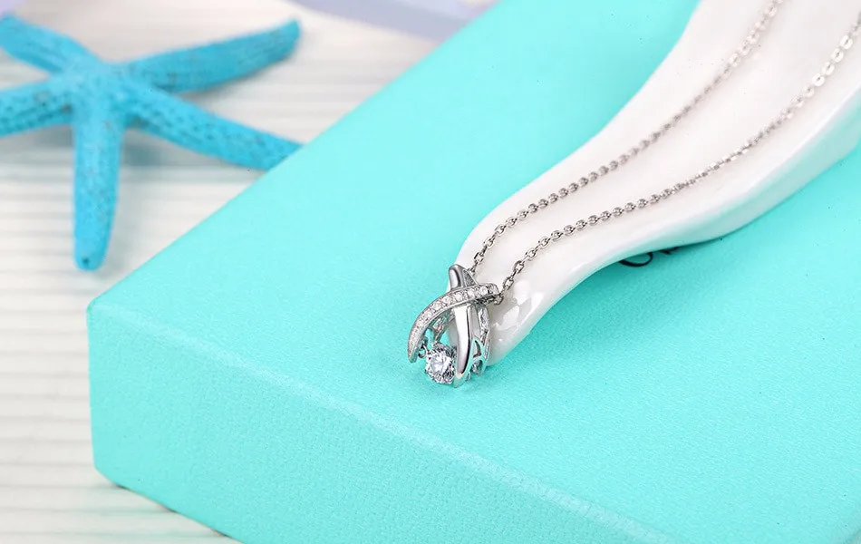 ORSA JEWELS 925 серебряные подвески-рыбки и ожерелье с милым животным ожерелье из стерлингового серебра родия ювелирные изделия для лучшего друга SN38