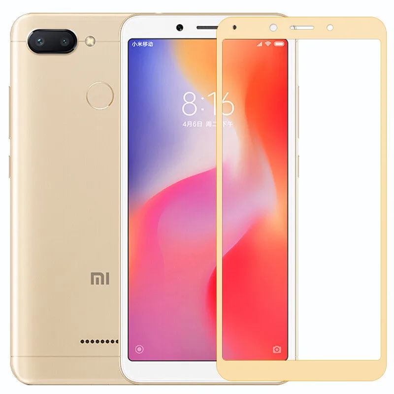 Gold 5,45 дюймов стекло для Xiaomi Redmi 6 6A защита экрана 2.5D 9H закаленное стекло для Xiaomi Redmi6 A стекло Redmi6A защитная пленка - Цвет: Gold