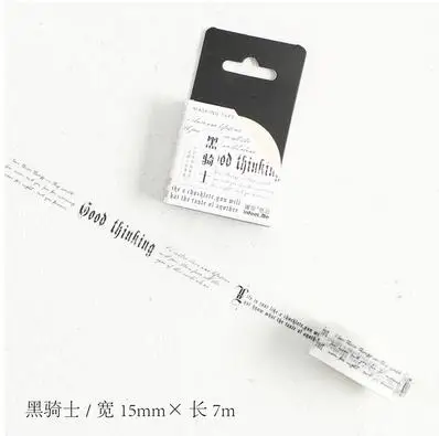 M0192 HeiQiShi 15mm DIY японский бумажный скотч цветы девушки животные маскировки декоративные ленты клейкие ленты Скрапбукинг наклейки 7 м Alideco - Цвет: M0192 HeiQiShi 15mm