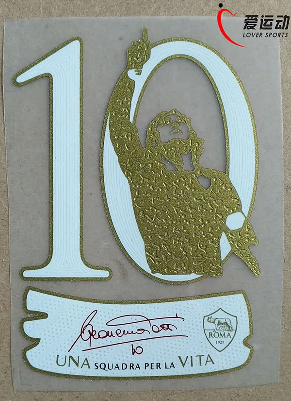 Коллекция 2017 года патч Totti с 10 рукавами для последнего матча Totti|sleeve patch|patches patchespatch