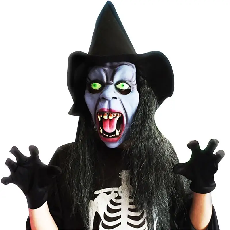 Маска на Хэллоуин захватывающая маска с длинными волосами голова призрака