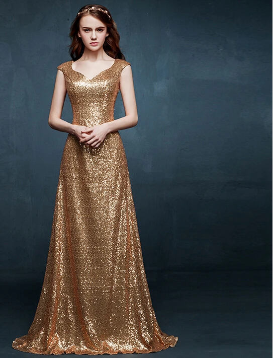 Короткий хвост рукавом само назад длинные золото блесток металлик вечерние