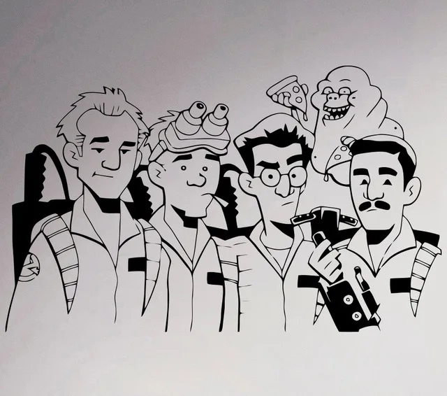 Ghostbusters виниловые наклейки в виде Фотообоев c переводными картинками