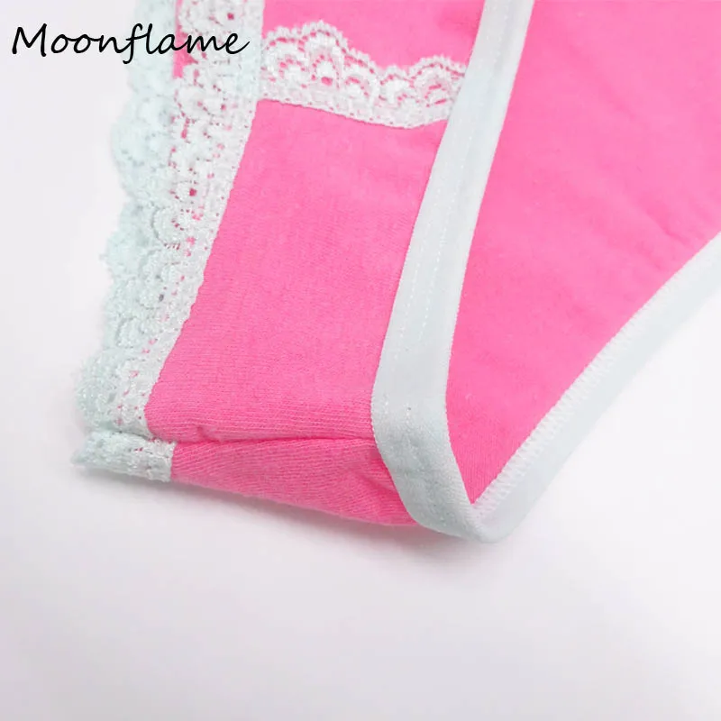 Moonflme, 3 шт./лот, лидер продаж, 6 цветов, женские трусики, хлопковые сексуальные кружевные трусики, 89147