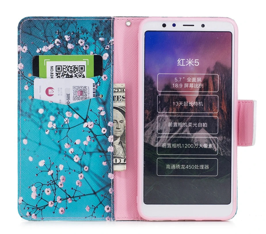Чехол-книжка Adtismark для xiaomi redmi 5 plus, роскошный кожаный чехол-кошелек с абстрактным рисунком для redmi 5, чехол для redmi 5