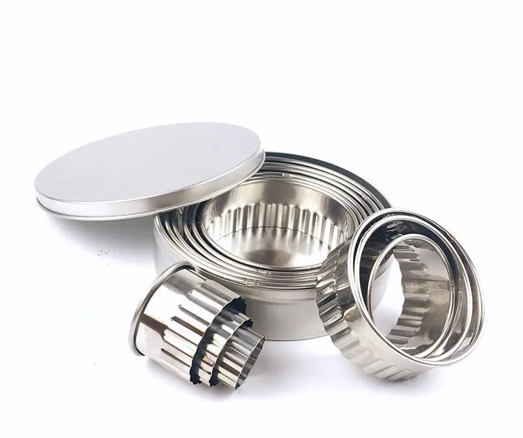 12 шт./лот клецки обертка форма резак инструмент нержавеющая сталь круглый