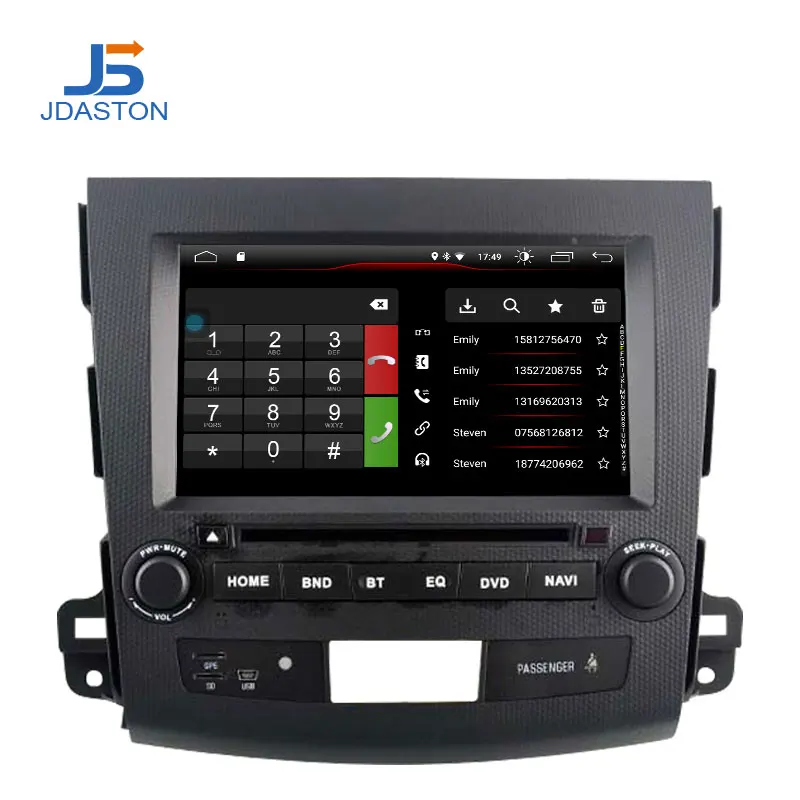 Автомобильный DVD плеер JDASTON Android 10 для Mitsubishi Outlander 2008 2014 Peugeot 4007 Citroen мультимедиа GPS 2