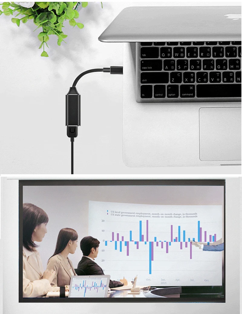 USB C to HDMI Adapter 4K 60HZ Type c hdmi Cable 3.1 Converter line Display/Projector/HDTV Compatible with MacBook | Компьютеры и офис