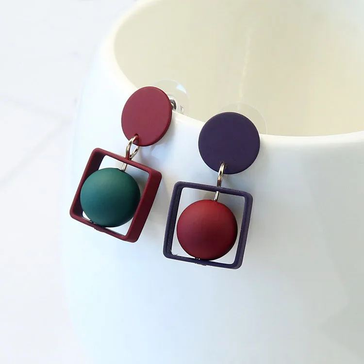 Модные серьги KNOCK карамельных цветов для женщин ювелирные изделия в стиле ретро |