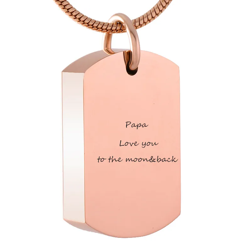 IJD8416 Love You to The Moon &amp Back Tag дизайн урна кулон и ожерелье кремация ювелирные изделия