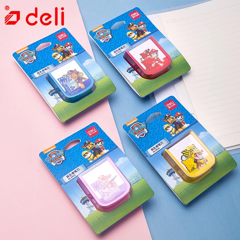 Deli карандаш точилка канцелярские принадлежности kawaii мультфильм два отверстия точилка Детские Канцелярские принадлежности подарок случайный цвет школьные принадлежности