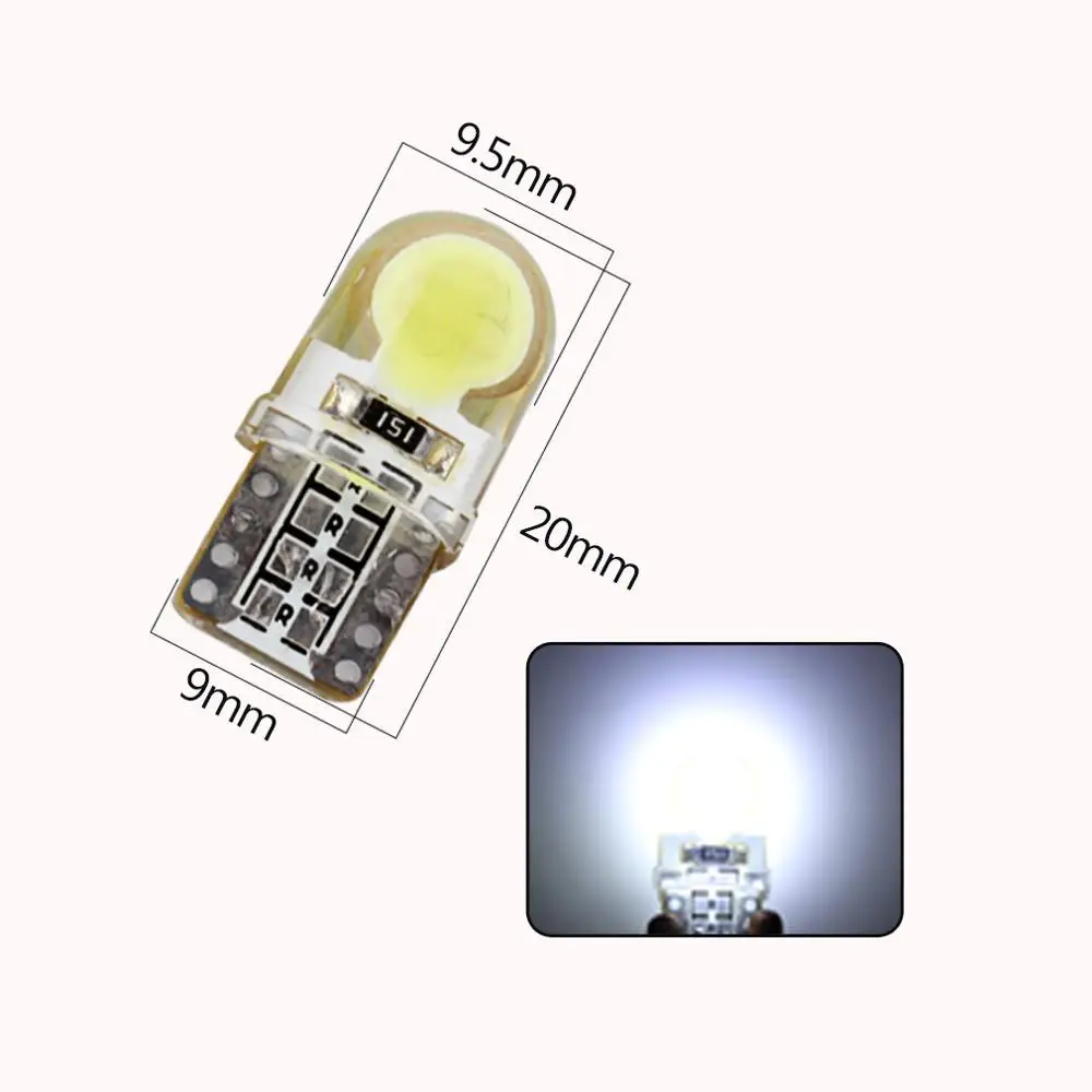 Светодиодсветодиодный парковочная лампа T10 LED W5W 194 168 COB клиновидный габаритный