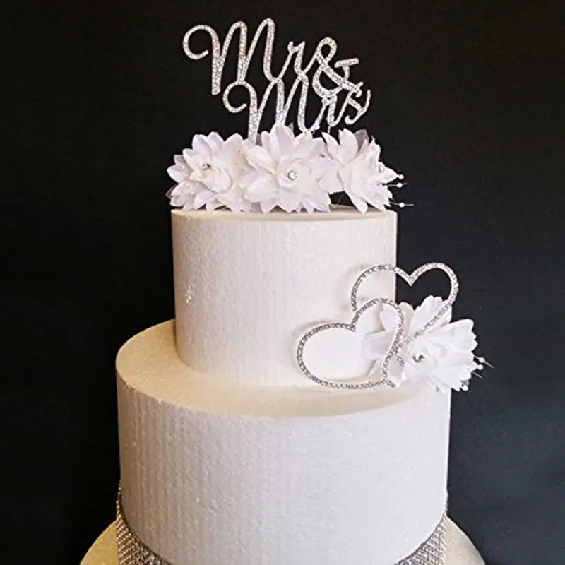 

Mr. and Mrs необычные свадебные стразы, украшение для торта, 9 см