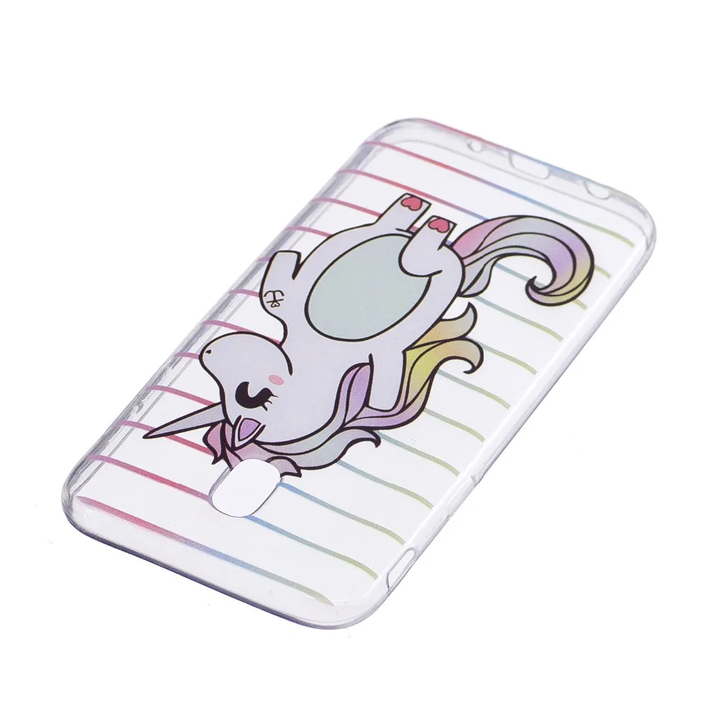 Для Coque Samsung J7 2017 J730F Мягкие TPU крышка Кошка Лошадь с принтом панды силиконовые