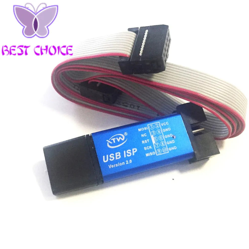 Бесплатная доставка Новый USB ISP программатор для ATMEL AVR ATMega ATTiny 51 макетная