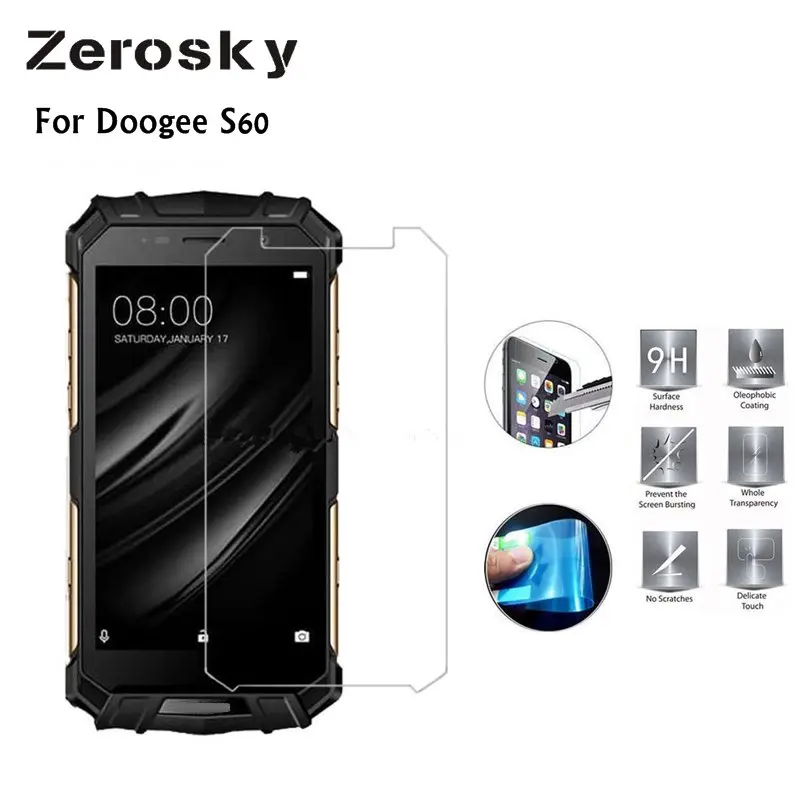 Zerosky 2 шт 9H 2.5D стекло Для Doogee S60 5 &quotвзрывозащищенный передний Прозрачный ЖК экран