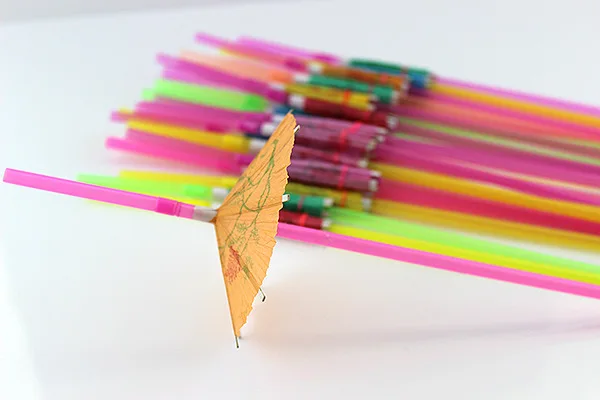 50 шт./лот милый 3D зонтик соломы Гавайские экологические многоразовые Кухонные