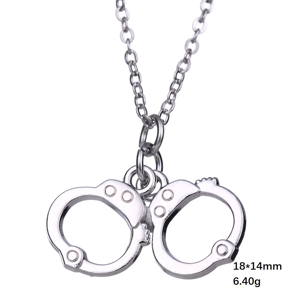 Teamer New Design Handcuffs Pendant Necklace for Women Round Silver Color Jewelry Gifts AH104835 | Украшения и аксессуары
