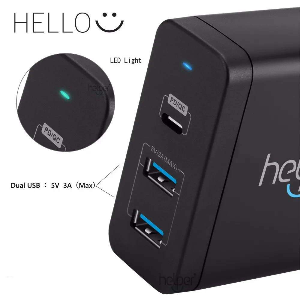 Быстрое зарядное устройство Type C PD QC 3 порта для Nintendo Switch IPAD Pro XiaoMi Air 13 USB C|pro charger|usb-c