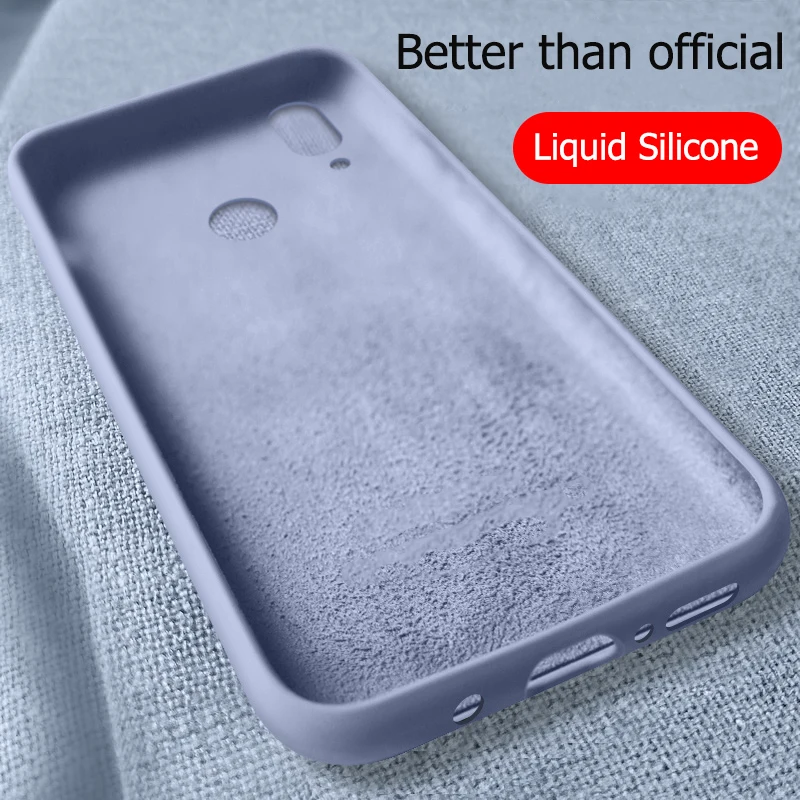 Новый жидкий силиконовый чехол для HUAWEI P Smart 2019 Plus 2018 Psmart + Роскошный Матовый