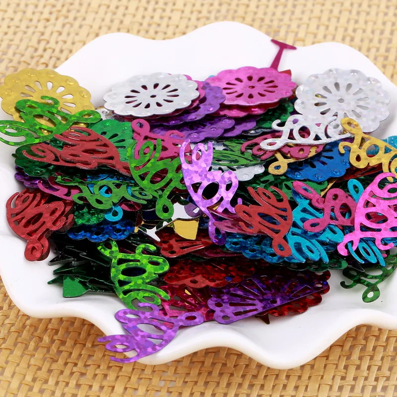 20 г рождественские украшения блестки плоские круглые ПВХ цветок свободные