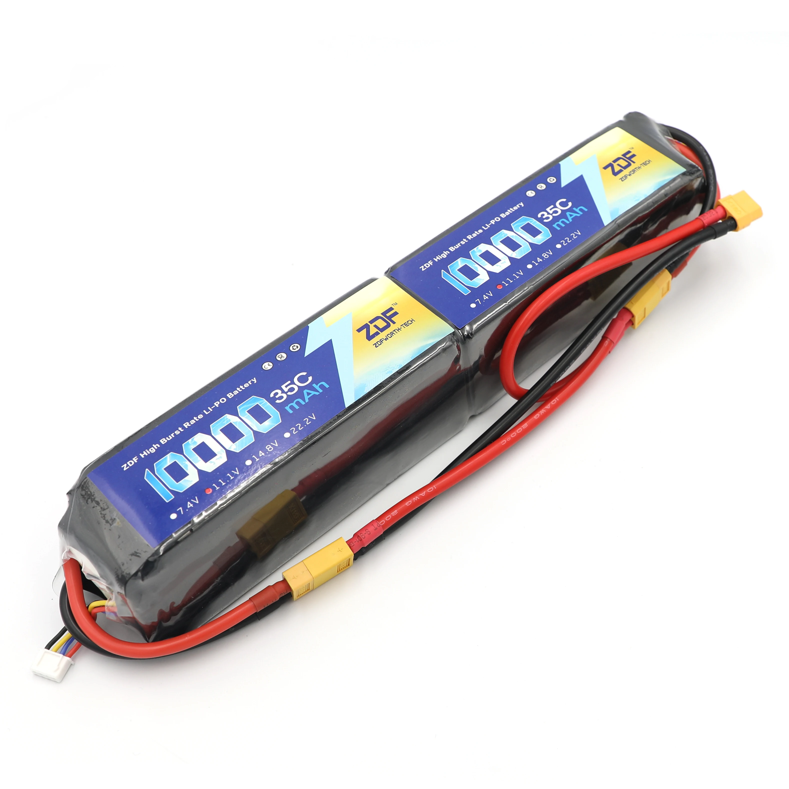 ZDF RC Lipo 6S батарея 22 2 V 10000mAh (2x3 S 11 1 v 10000 mAh) 35C Burst 70C для вертолета дрона квадрокоптера