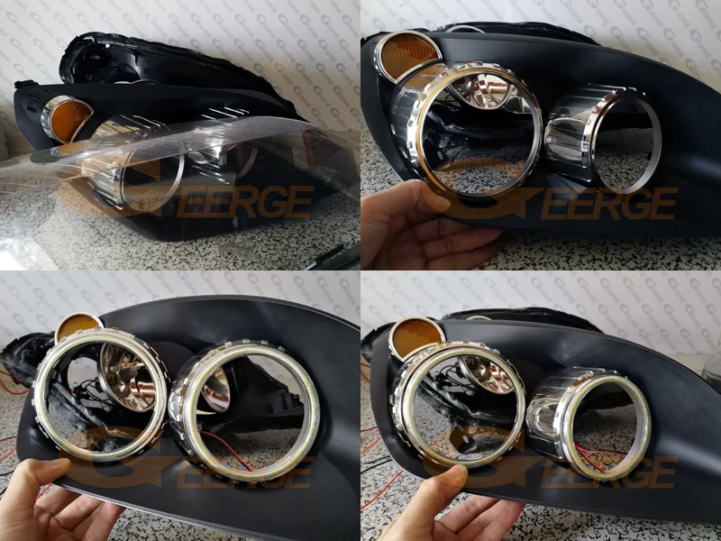 Для OPEL Astra H 2004 2005 2006 2007 pro-Facelift галогенные фары отличное Ультра яркое освещение COB комплект светодиодов «глаза ангела»