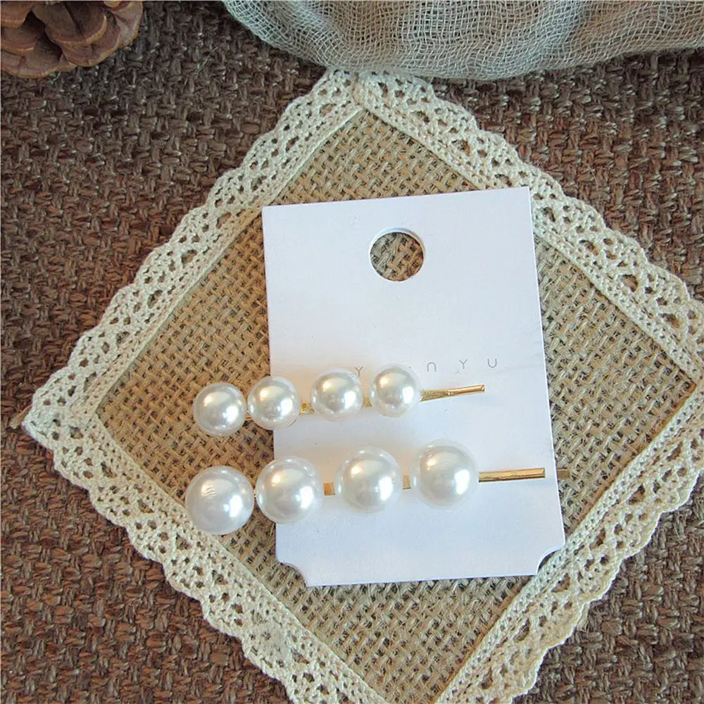 

1PC Vintage Metal Imitiation Pearl Hairpins Women Korea Metal Ball Hair Clips Simple Hair Accessories Barrettes Styling Tools