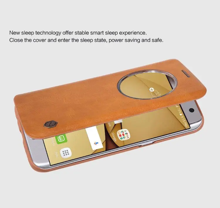 Nillkin цинь серии luxury flip leather case for samsung galaxy s7 edge g935 g935f роскошный классический кожаный