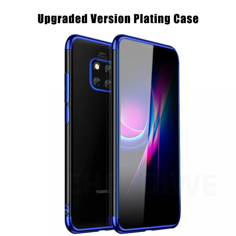 CHOEOIWE Cases for Huawei P30 Pro Plating Soft Case Mate 20 Lite 20X Cover Silicone Transparent Phone Covers |