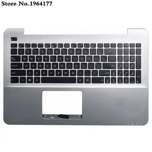 Чехол с упором для рук и клавиатурой для ASUS A555, A555L, X555, K555, K555L, X555L, Y583L, W519L, серебристый, бу