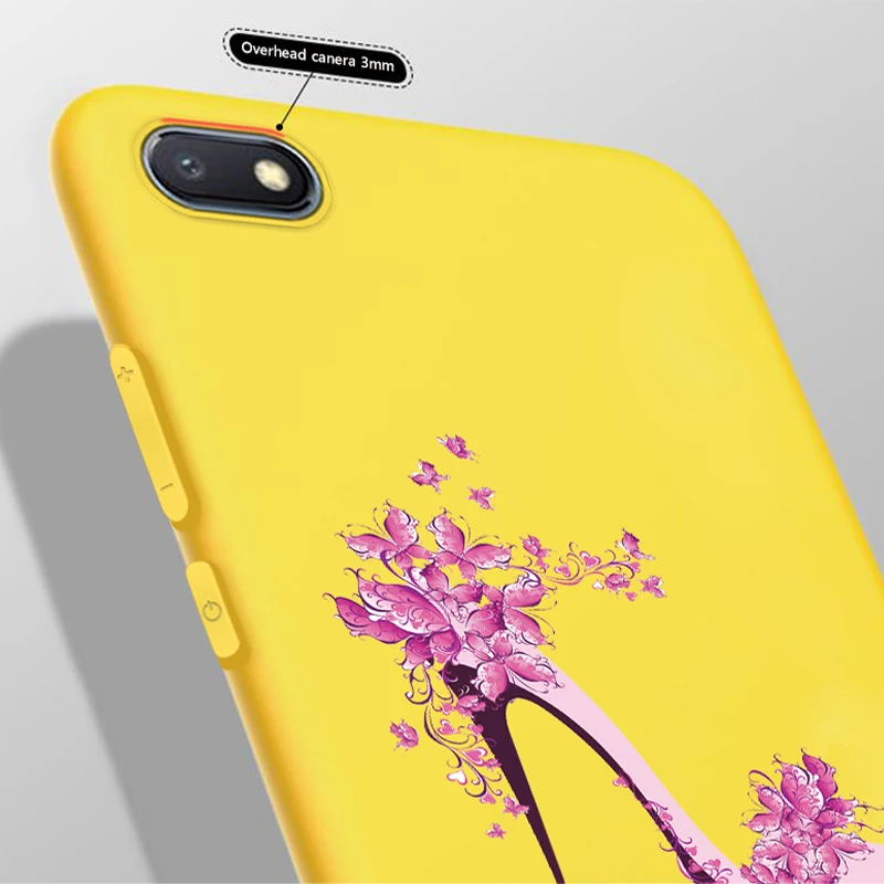 JURCHEN женский чехол для Xiaomi Redmi 6 Pro 6A Желтый силиконовый мягкий телефона 4A 5A 5 Plus Note 4X