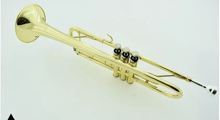 Профессиональный латунный Bb труба золотой лак Trumpete Instrumento Trompeta с мундштуком