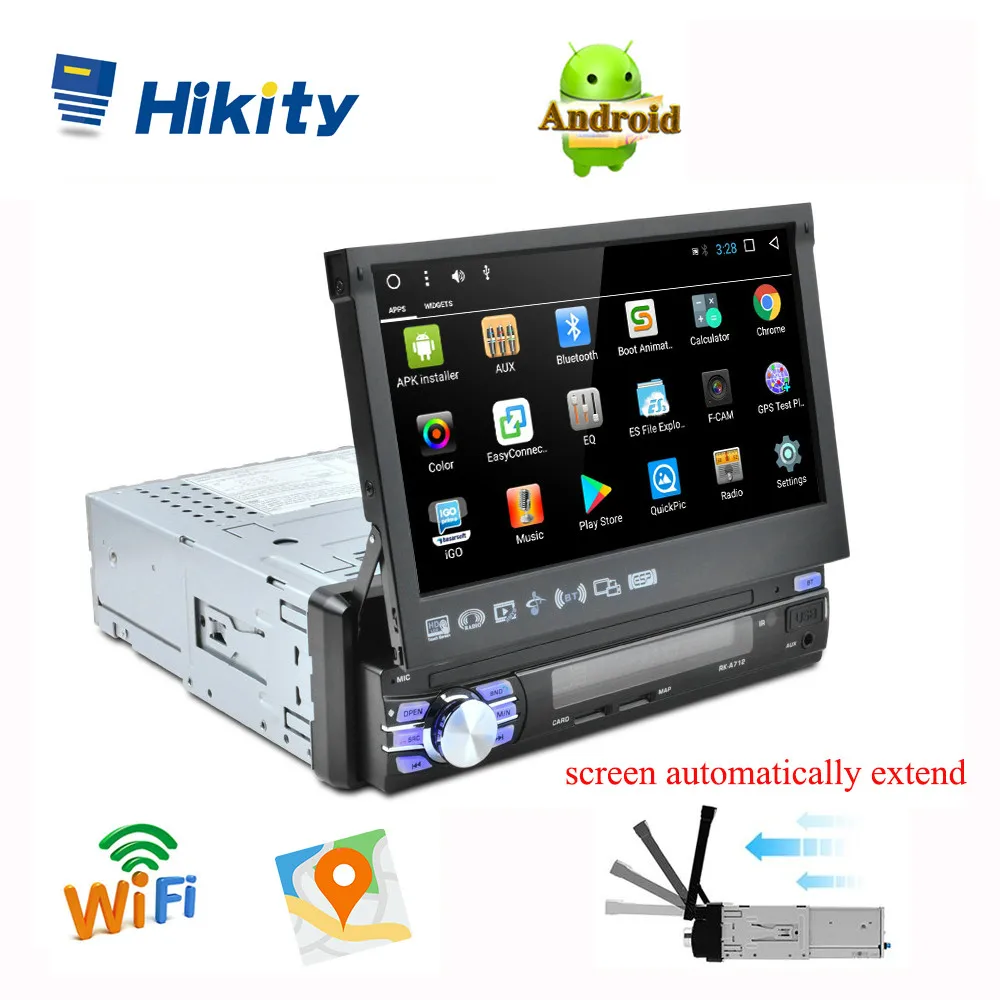 Автомагнитола Hikity автомобильная стерео система на Android с 7 дюймовым дисплеем GPS wi