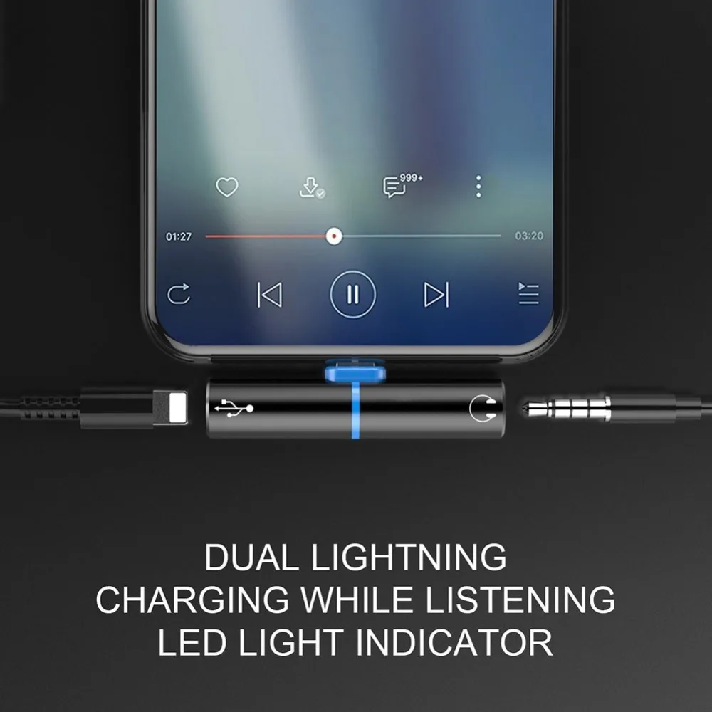 Адаптер для Lightning 3 5 мм разъем наушников iPhone X 10 8 7 Plus Adaptador аудио кабель зарядное