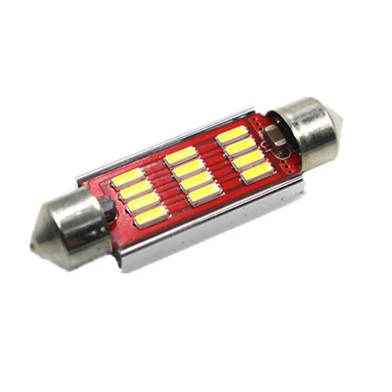 4 шт. 31 мм/36 мм/39 мм/41 мм 4014 12SMD гирлянда купольная Светодиодная лампа для