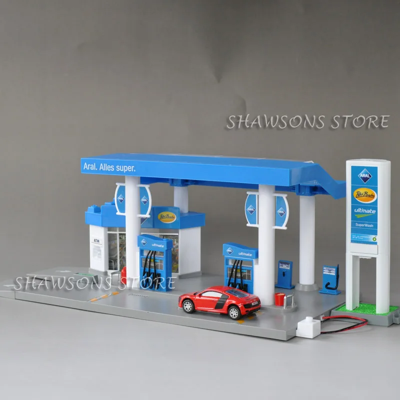 Модель игрушки бензиновый автосервис с 1: 64 Литой игрушечный автомобиль миниатюрная копия Playset