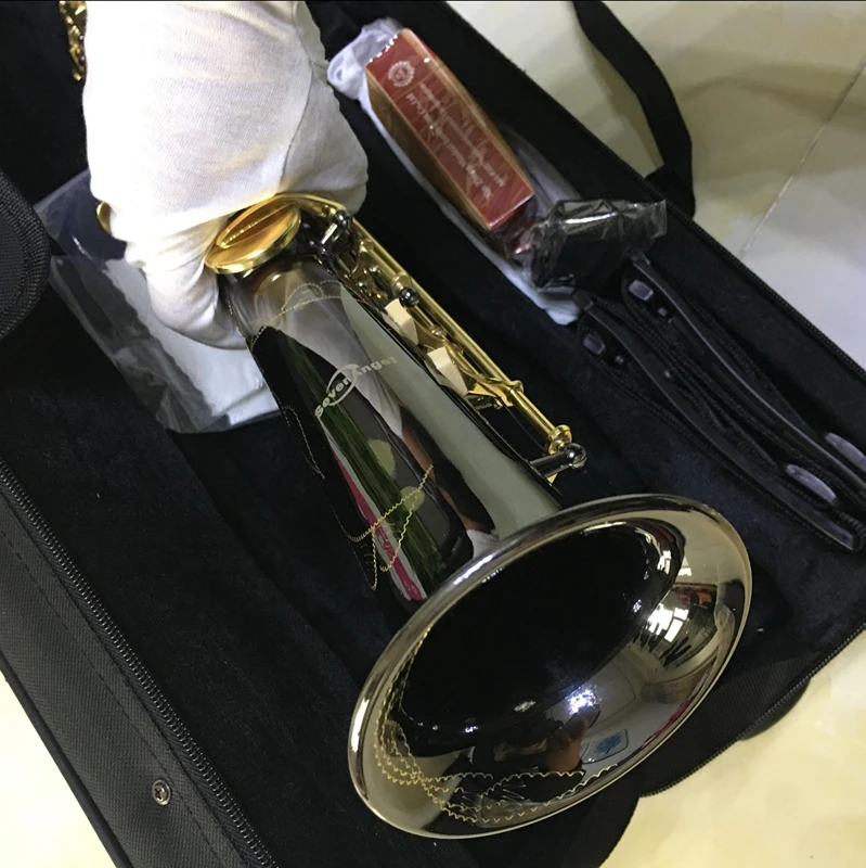 SevenAngel сопрано саксофон R54 прямой саксофон B плоский Saxofone профессиональные музыкальные инструменты черный никель золото Прямая поставка