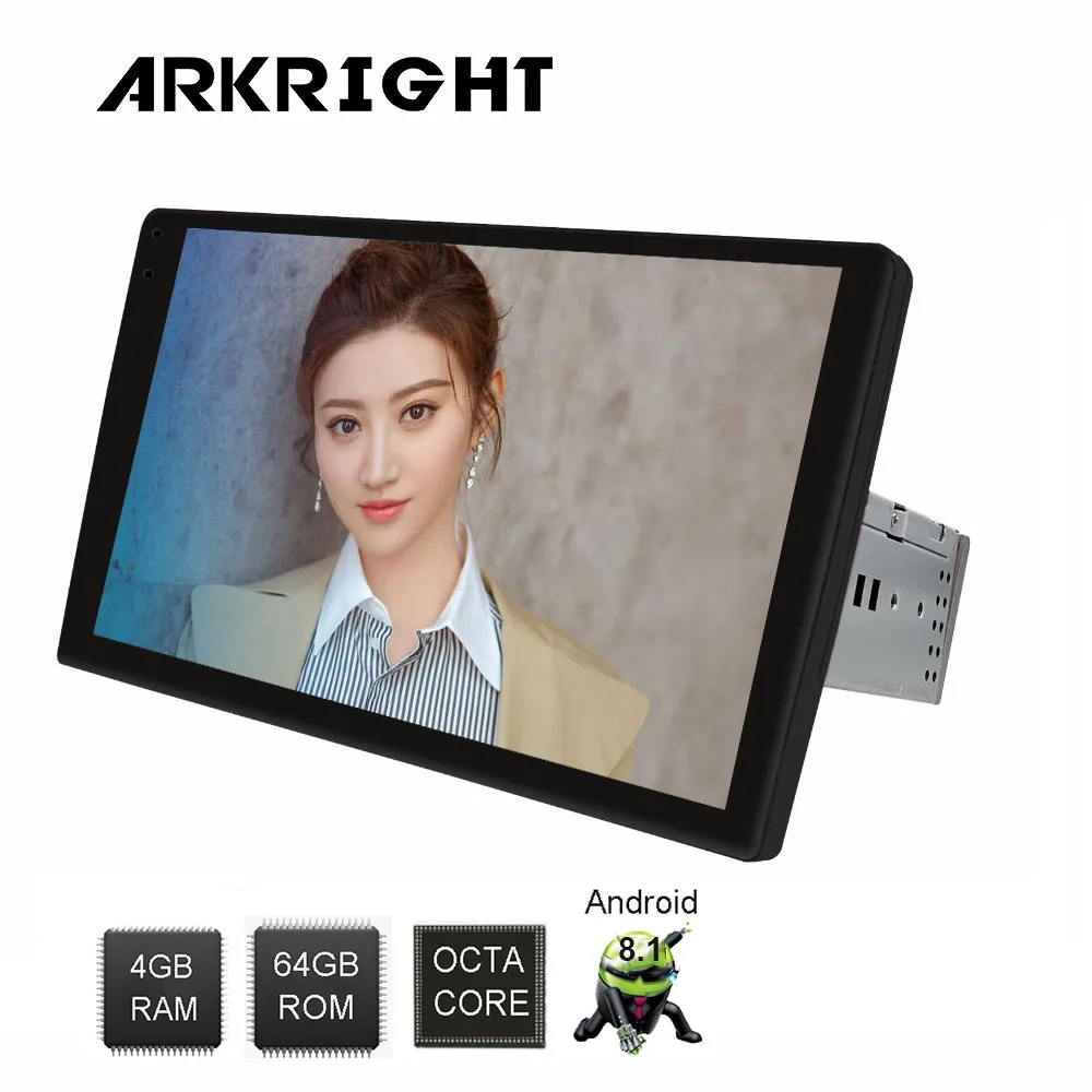 Android 8 1 IPS 2.5D изогнутый экран 9 дюймов один Din встроенный DSP 4 Гб + 64 ГБ HD GPS Navi Wi-Fi