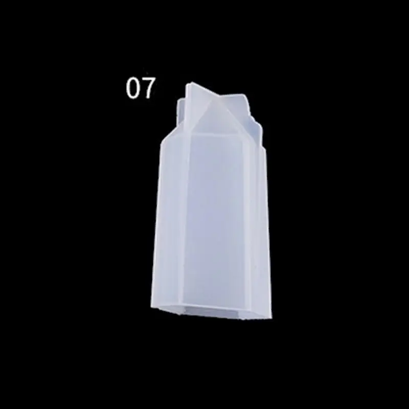 07 Resin mold Stone Pendulum Crystal Column Pendant Silicone UV Resin Mold Jewelry Tools - Цвет: 07