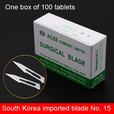 1box Здоровье и Красота кистей для макияжа/аксессуары инструменты для век 10 № 11 No.15 Пластик хирургическое лезвие, полу-автоматическая 100 Планшеты - Цвет: 1box