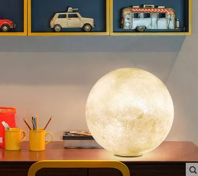Настольная лампа с 3D рисунком Луны сенсорный выключатель 2 цветов для спальни