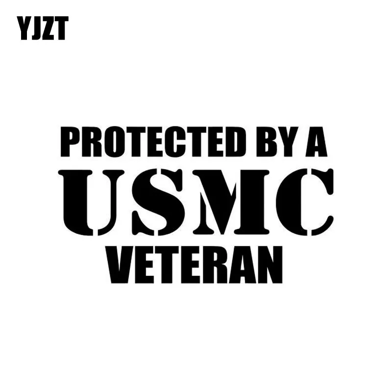 YJZT 14 3 см * 8 1 защищенная USMC ветераном Виниловая наклейка забавная Автомобильная