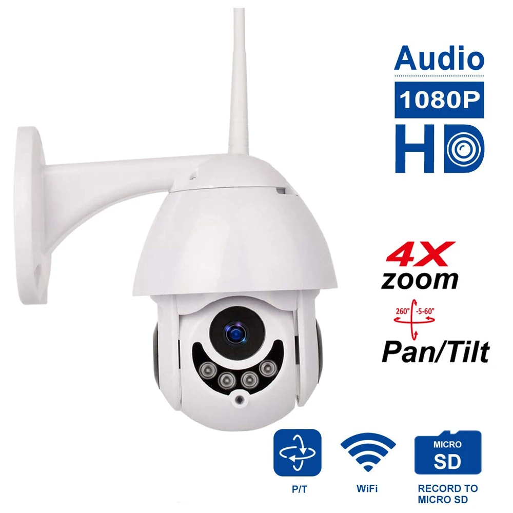 Full HD 1080P WiFi ip камера Беспроводная Проводная PTZ Zoom наружная скоростная купольная CCTV