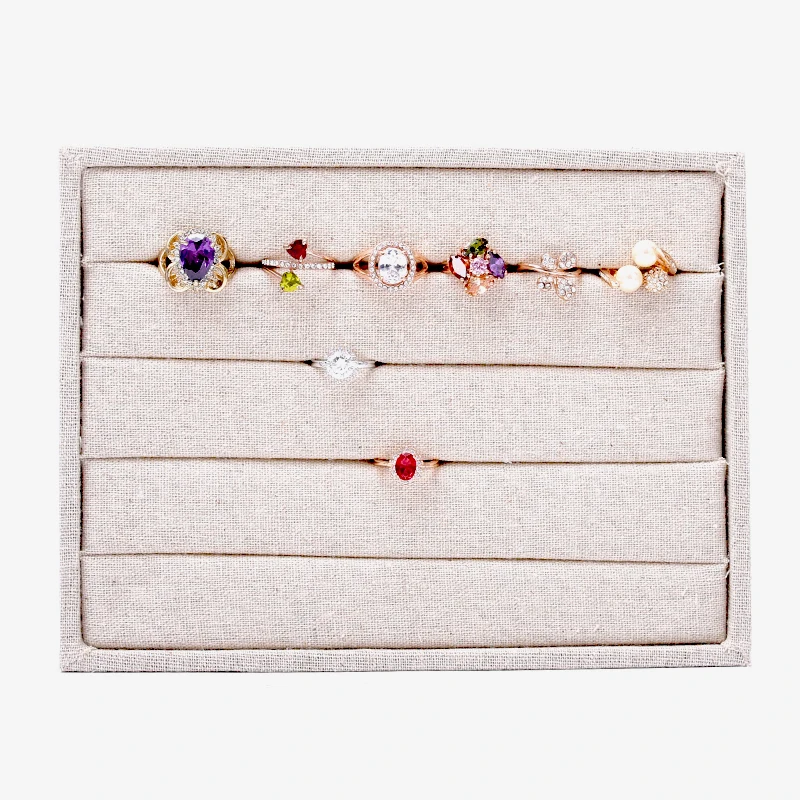 Поднос для демонстрации классических колец лоток ювелирных изделий из бархата и