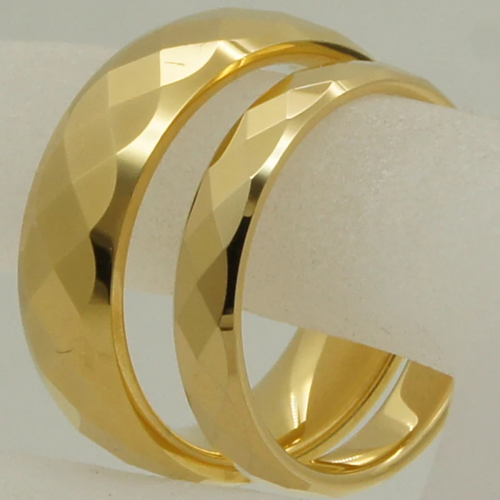 Женское геометрическое кольцо 3 мм с гальваническим покрытием цвета шампанского